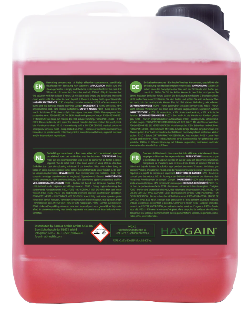 Entkalker Konz. Heubedampfer Flüssig