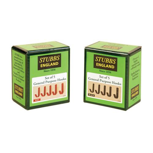 [ST28AB] 5er Set 1-fach Haken klein, 10cm, schwarz